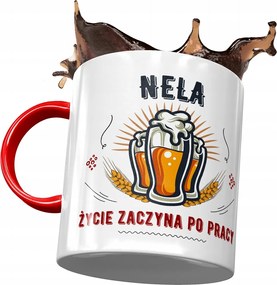 Piros Bögre Neli Feleség Barátnő Ajándék Nyomtatott Fotóval