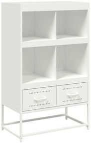 fehér acél magasszekrény 68x39x111,5 cm