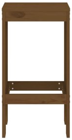 2 db mézbarna tömör fenyőfa bárszék 40x36x75 cm