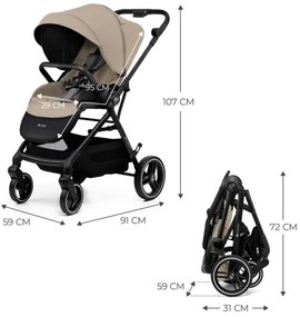 KINDERKRAFT SELECT - Sport babakocsi YOXI homokbézs