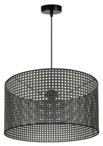 Duolla - Csillár zsinóron ROLLER RATTAN 1xE27/15W/230V átm. 45 cm fekete