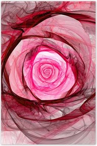 Poszterek 80x120 Rózsaszín fraktál rózsa