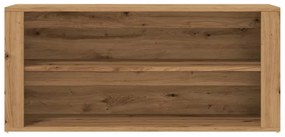 kézműves tölgy színű szerelt fa cipőtároló pad 100 x 35 x 45 cm
