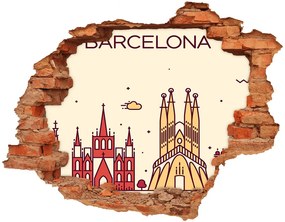 3d-s lyukat fali matrica Felirattal barcelona nd-c-87486158