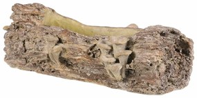 Beton burkolat - virágládika, fa gombákkal, 41 x19 x 13 cm, barna