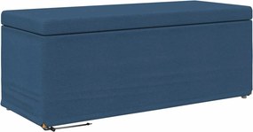 vidaXL Zsámoly Kék 101 x 41 x 40 cm Szövet és faszerkezet