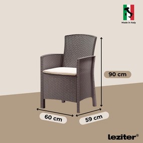Lima műrattan karfás szék cappuccino