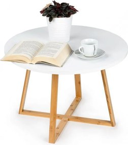 Dohányzóasztal 80x45x42 cm fehér GM-01