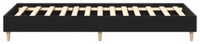 90x190 cm-es fekete tölgy merített fa ágykeret