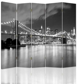 Gario Paraván Brooklyn híd éjszaka Méret: 180 x 170 cm, Kivitelezés: Klasszikus paraván