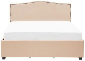 Franciaágy 180 cm MONTHY (ágyráccsal és tárolóhellyel) (bézs). 1007378