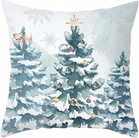 Karácsonyi Dekoratív Párnahuzat 3 Karácsonyfa Hó 45x45