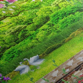 Kép - Varázslatos kert hattyúkkal (90x60 cm)