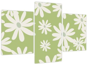 Kép - Hippik, zöld virágok N⁰1 (90x60 cm)