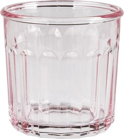 BARETTO üveg vizes pohár 380 ml , rózsaszín