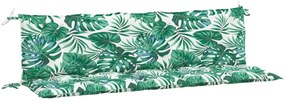 2 db levélmintás oxford szövet kerti padpárna 180 x 50 x 7 cm