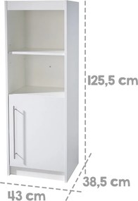 Fehér gyerek könyvespolc 43x126x38,5 cm Maren – Roba