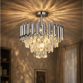 Brilagi - Felületre szerelhető csillár ECLIPSE 5xE14/10W/230V átm. 38 cm ezüst