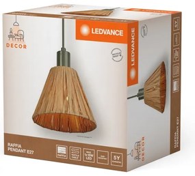 Ledvance - Csillár zsinóron DECOR RAFFIA 1xE27/15W/230V raffia háncs