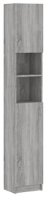 szürke sonoma szerelt fa fürdőszobaszekrény 32 x 25,5 x 190 cm