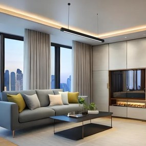 LUNGO T8 lógcsillár 1xG13/18W/230V fekete