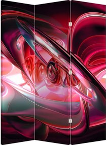 Paraván - Piros fraktálos (126x170 cm)