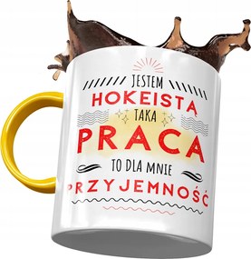 Sárga Bögre Jégkorongozóknak A munka öröm a fényképes nyomtatással