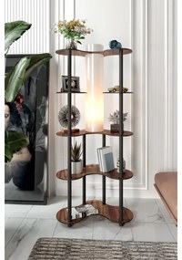 Állólámpa polcokkal 1xE27/40W/230V 150 cm fekete/barna