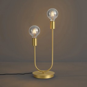 Art Deco asztali lámpa sárgaréz 2-lámpás - Tuning