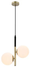 Csillár zsinóron DUO 2xE14/40W/230V arany/fekete