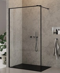New Trendy New Modus Black zuhanyfal 110 cm fekete félfényes/átlátszó üveg EXK-5559