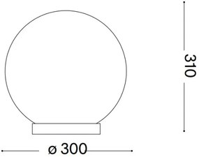 Ideal Lux - Asztali lámpa CARTA 1xE27/25W/230V átm. 30 cm fehér