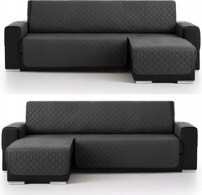 Kanapé ágytakaró sarokvédő 240 cm szürke steppelt ágytakaró