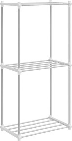 vidaXL Tubuláris polc tárolóval Fehér 42,5 x 27 x 91,5 cm Alumínium