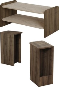 Amon - Travertine, Antique Walnut