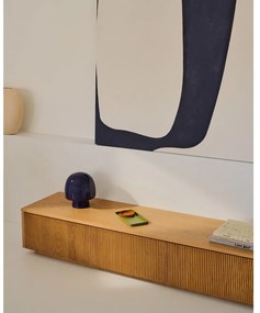 Natúr színű TV-állvány tölgyfa dekorral 200x30x40 cm Helvine – Kave Home