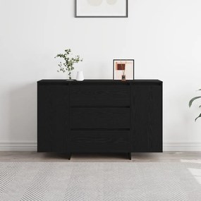 Fekete Tölgy Oldalszekrény 120x41x75 cm Műanyag Fa