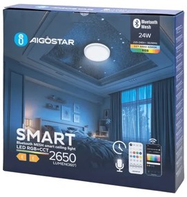 Aigostar LED RGBW fürdőszobai mennyezeti lámpa 24W 230V IP44 DO-val