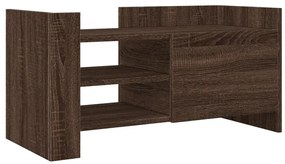 barna tölgy színű szerelt fa TV szekrény 80 x 35 x 40 cm