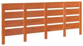 Fejtámla fejtámlával Viaszbarna 200.5 x 3 x 80 cm Tömör fenyőfa