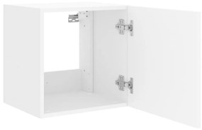 2 db fehér falra szerelhető TV-szekrény LED-ekkel 40,5x35x40 cm