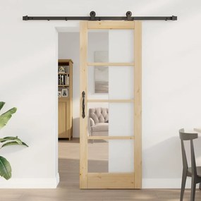 Csúszóajtó ORKDAL Barna 73.5 x 198.5 cm Fa és fém