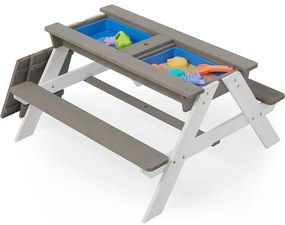 3 az 1-ben gyerek piknikasztal, napernyővel