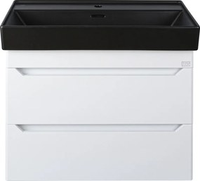 TMP SHARP 60 fali fürdőszobabútor - CeraStyle SHARP FEKETE mosdóval - 60 x 48 cm