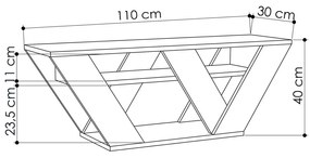 TV asztal Pipralla Oak