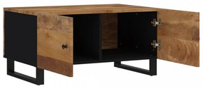 tömör mangófa és szerelt fa dohányzóasztal 80 x 50 x 40 cm