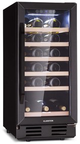 Klarstein Vinovilla 29 Built-In, beépíthető borhűtő, 81 liter, 29 palack, 1 zóna, üvegajtó, rozsdamentes acél