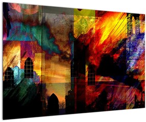 Kép - A város színes absztrakciója (90x60 cm)