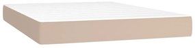 cappuccino színű műbőr rugós ágy matraccal és LED-del 140x190cm
