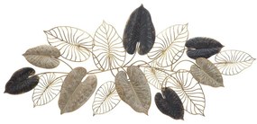 Century -A- levél motívumos fali fémdekoráció, 131 x 61 cm - Mauro Ferretti